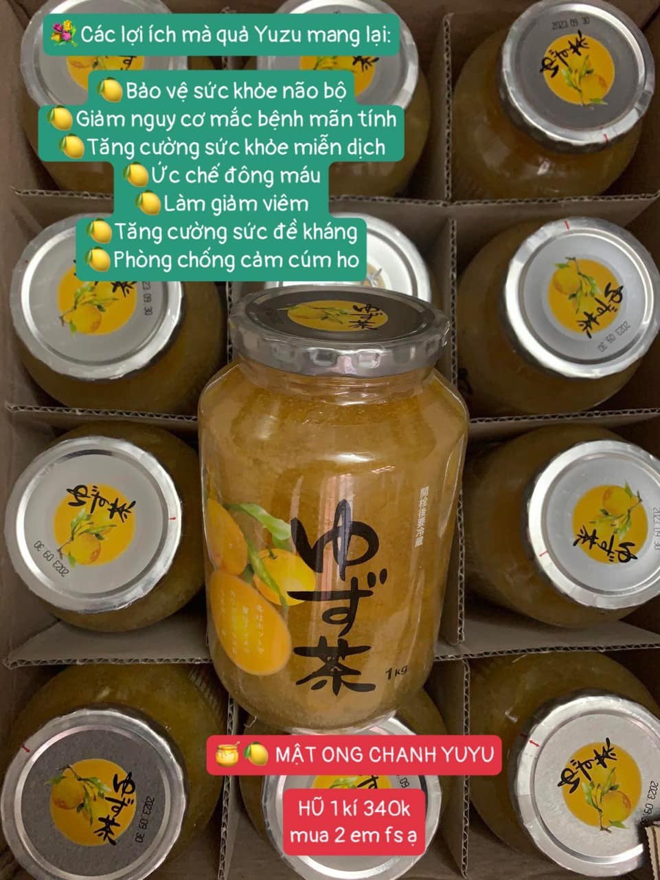 Mật ong chanh YUYU hũ 1 kg — ảnh chính