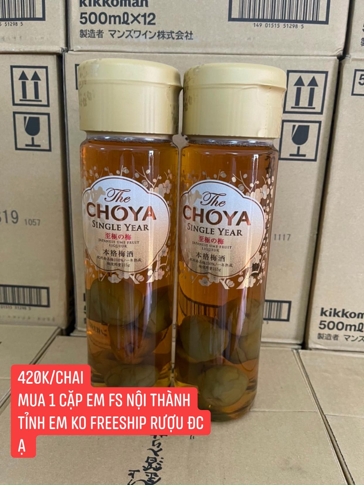 Rượu mơ Choya Single Year 650ml