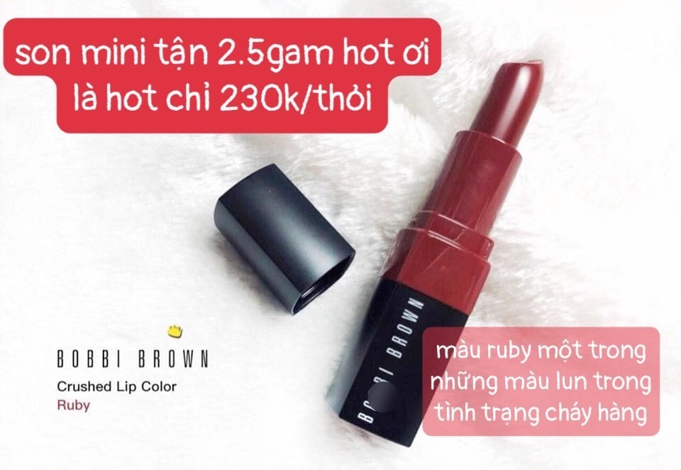 Son mini Bobbi Brown Ruby : đỏ nâu — ảnh chính