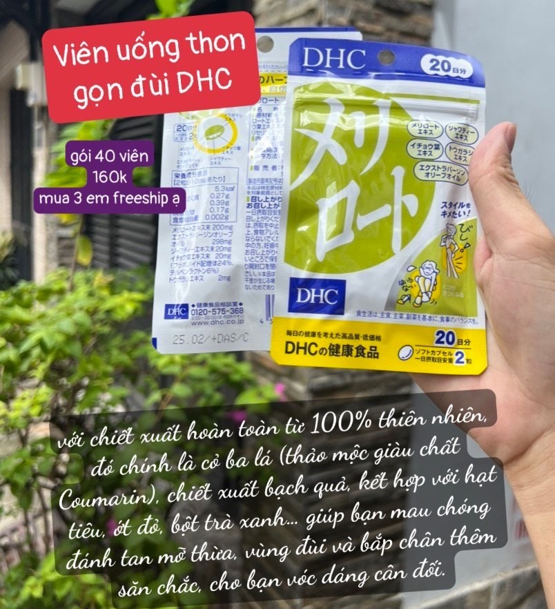 Viên uống thon gọn đùi DHC gói 40 viên — ảnh chính