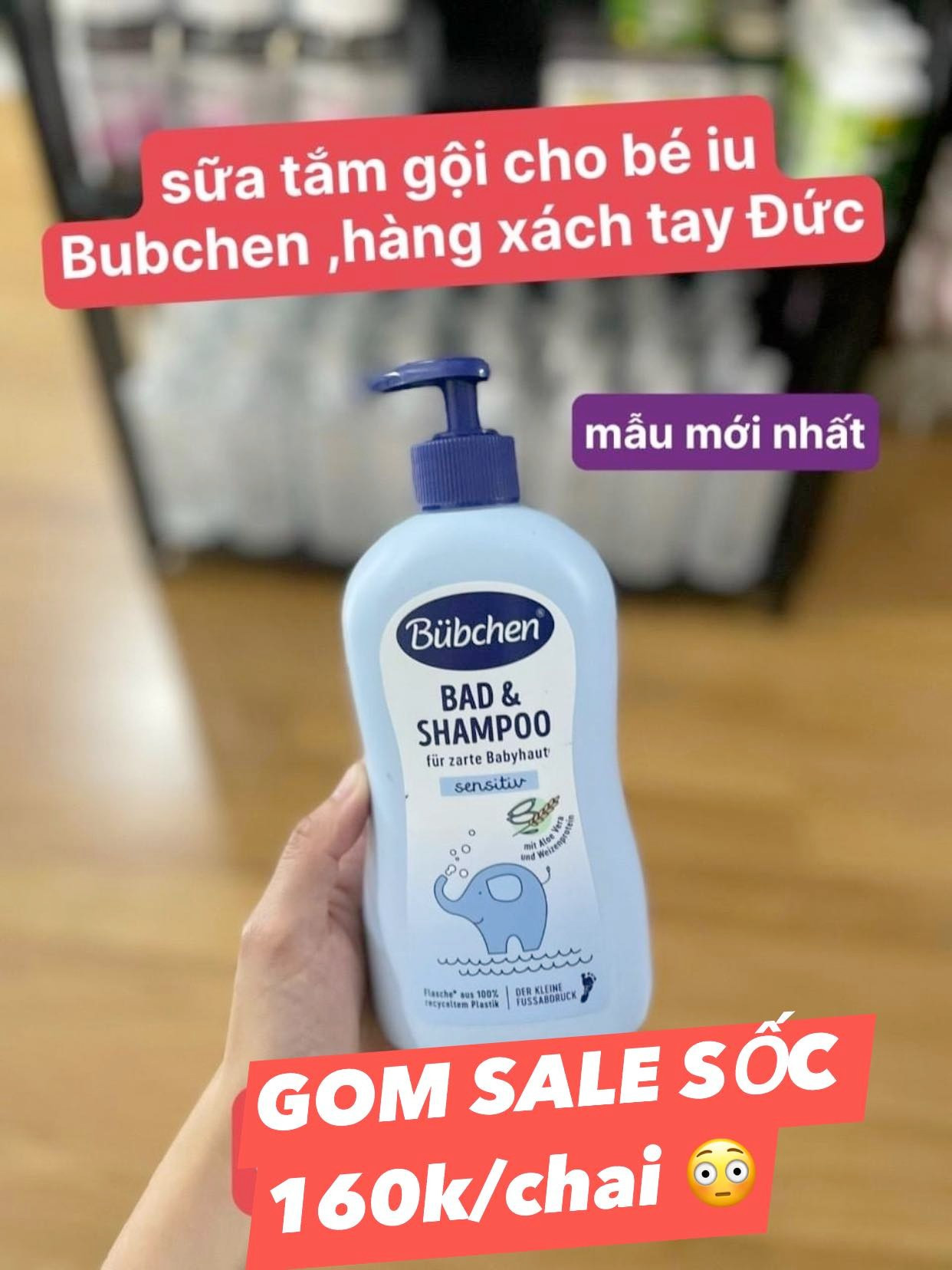 Tắm gội cho trẻ sơ sinh  Bubchen, 400ml