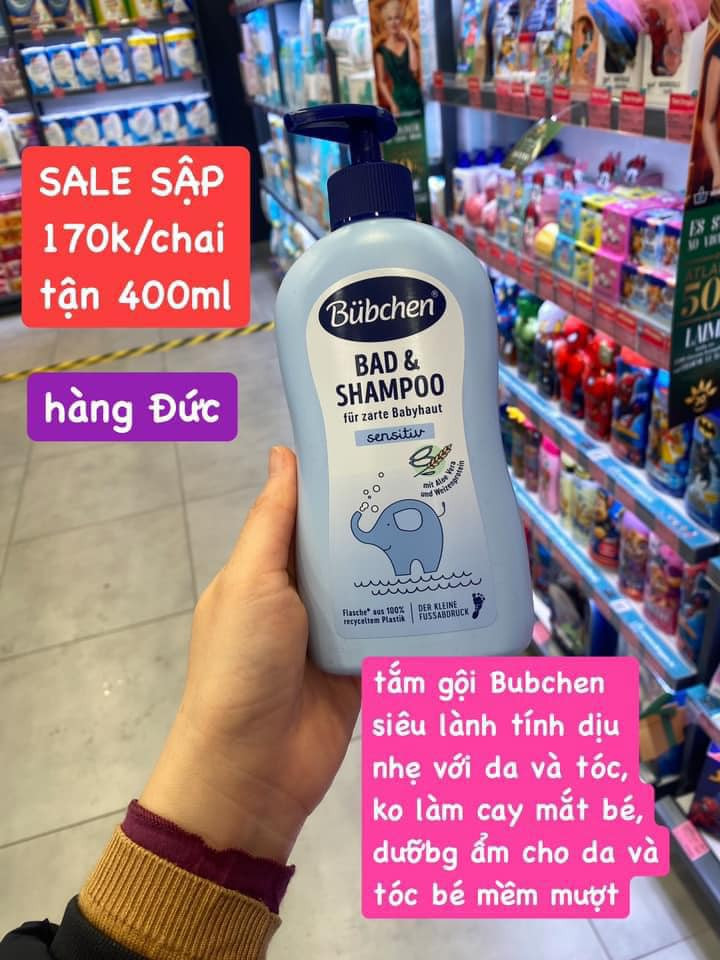 Tắm gội cho trẻ sơ sinh  Bubchen, 400ml  — ảnh 2