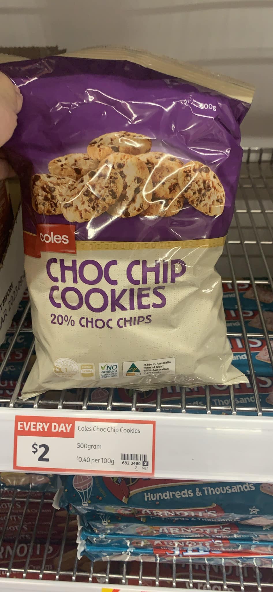BÁNH  COOKIES CHOC CHIPS SOCOLA CỦA COLES  — ảnh chính
