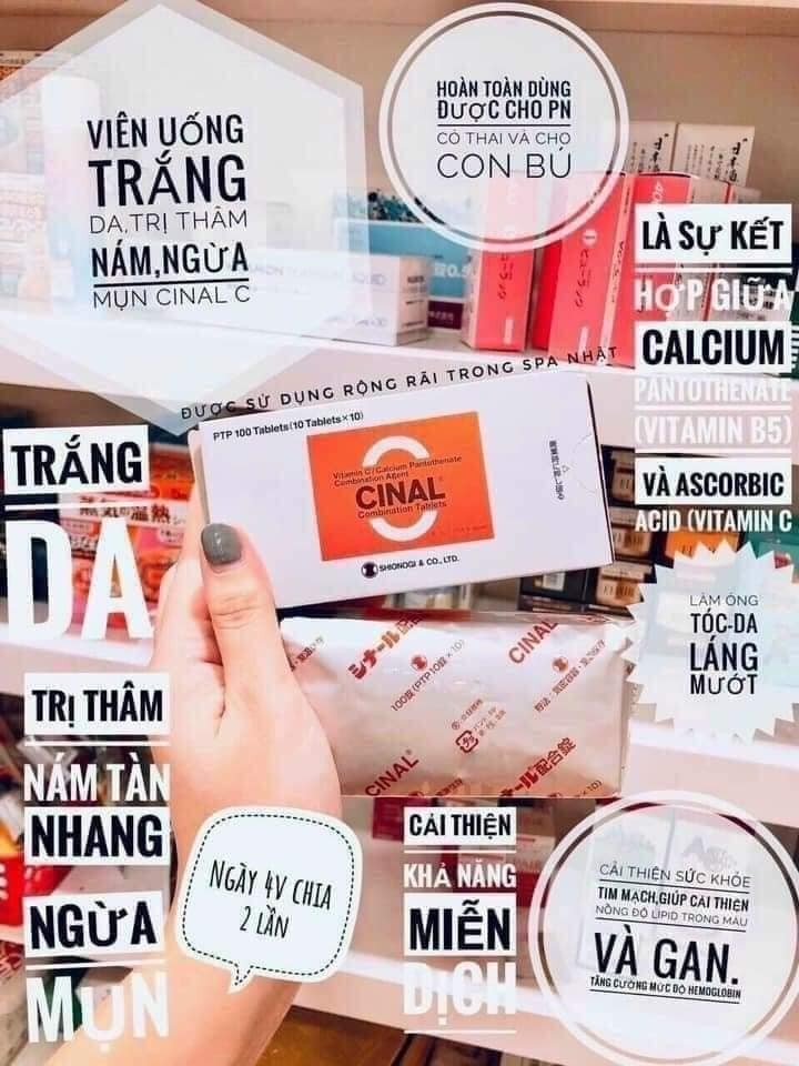 Viên uống trắng da trị nám Cinal C — ảnh chính