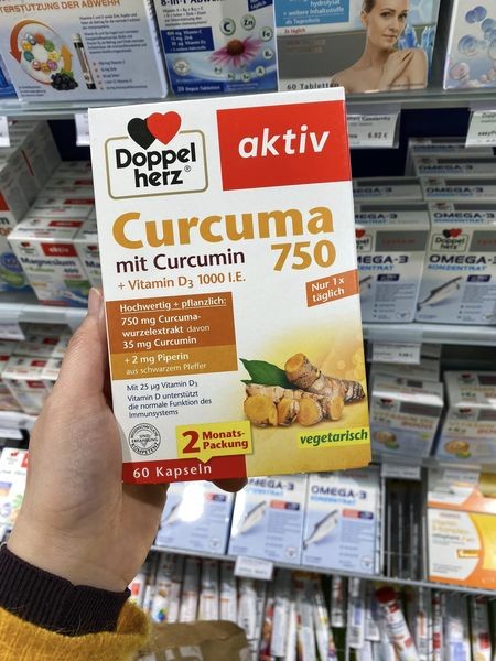 Hàng order-Viên uống tinh bột nghệ Doppel Herz Curcuma 750 — ảnh 2