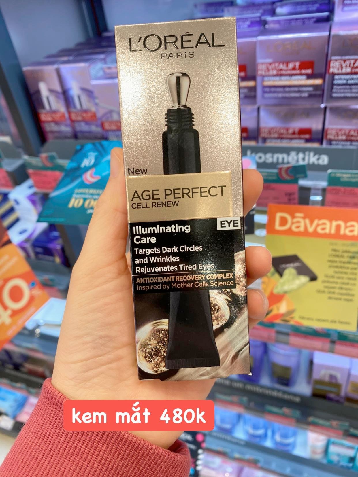 LAT- Kem dưỡng vùng mắt Loreal kem cây lăn massage — ảnh chính