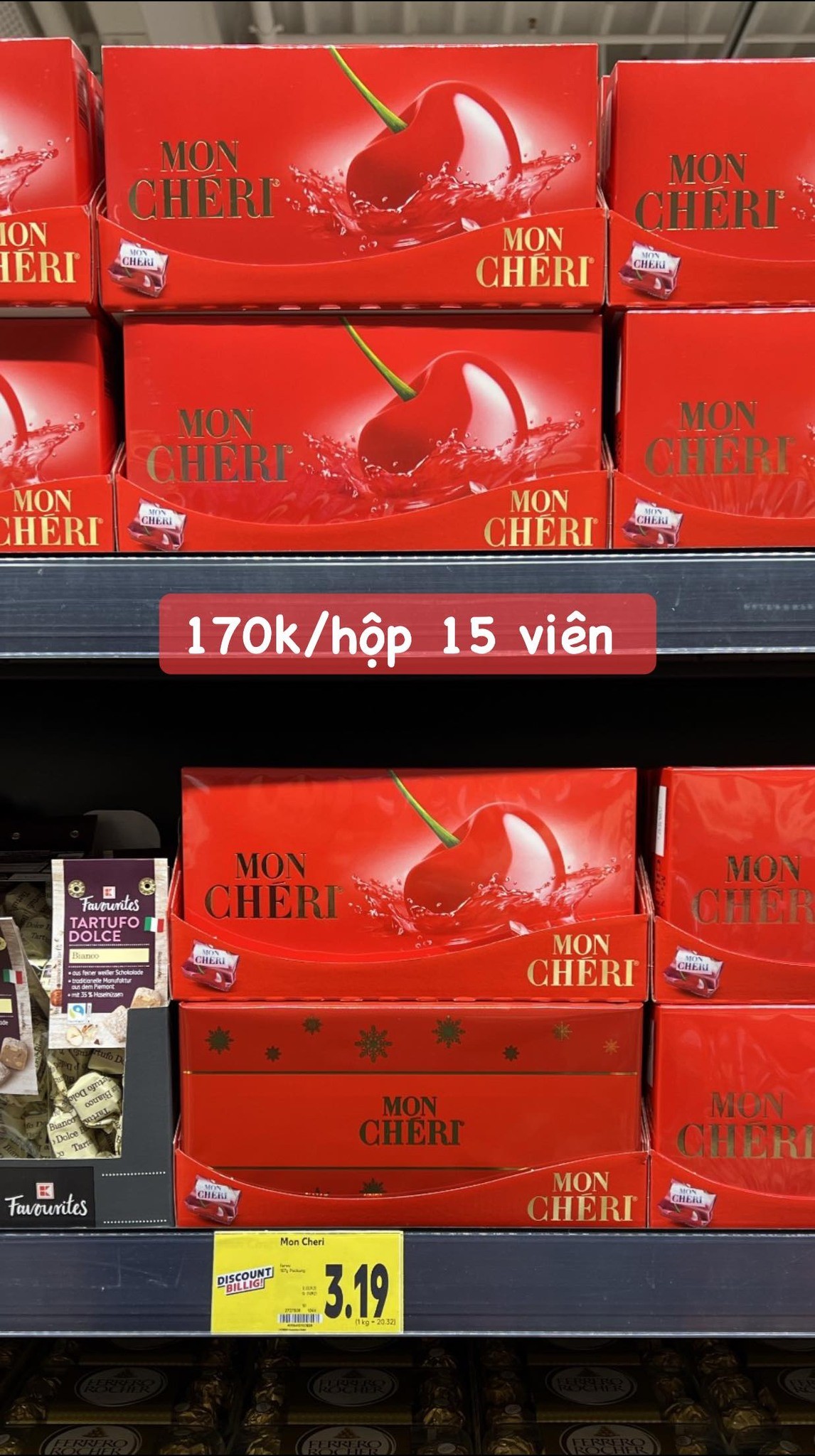 Socola nhân rượu Mon cheri 15 viên — ảnh chính