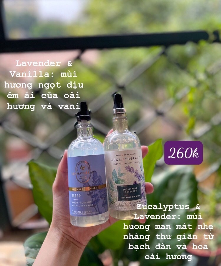 Xịt thơm tinh dầu BBW essential oil mist 156ml — ảnh chính