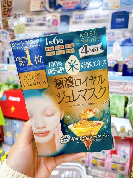 Mặt nạ Kose Clear Turn Premium royal jelly hộp 4 miếng — ảnh chính