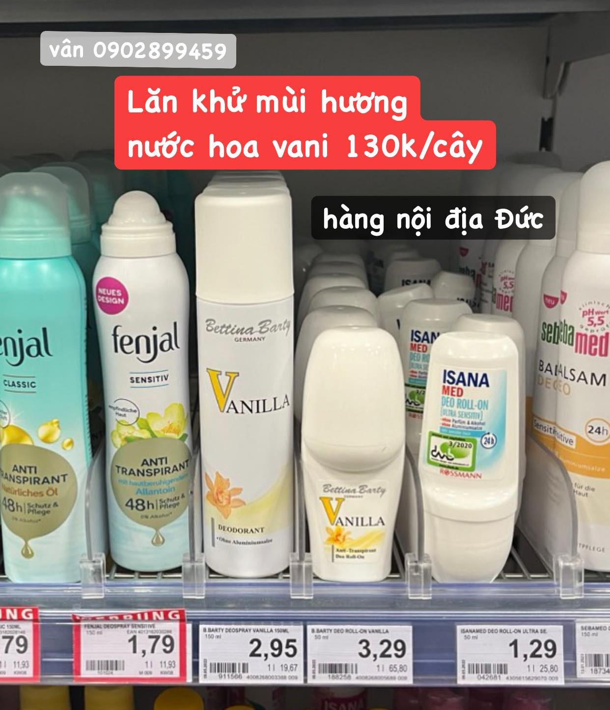 Lăn khử mùi hương nước hoa Vanilla — ảnh chính