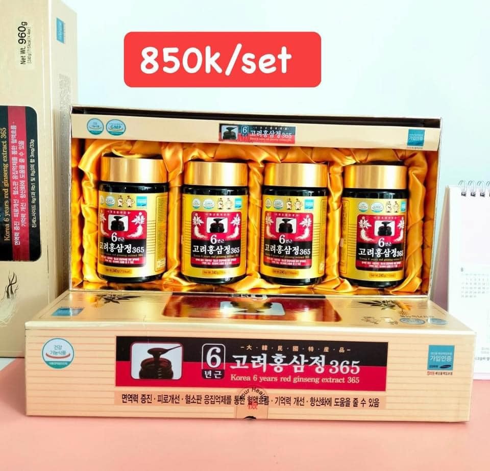 Cao hồng sâm 365 hộp 4 chai — ảnh chính