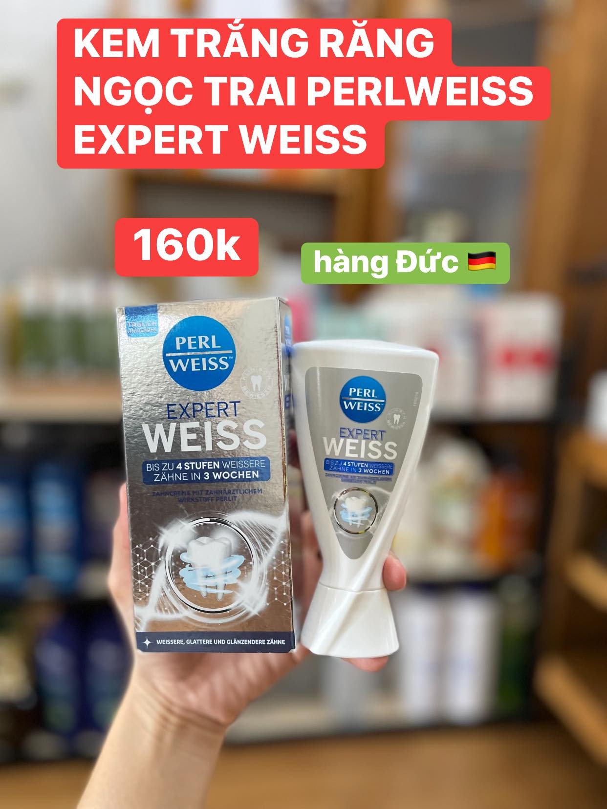 Kem đánh răng làm trắng răng Perlweiss Expert Weiss, Đức — ảnh chính