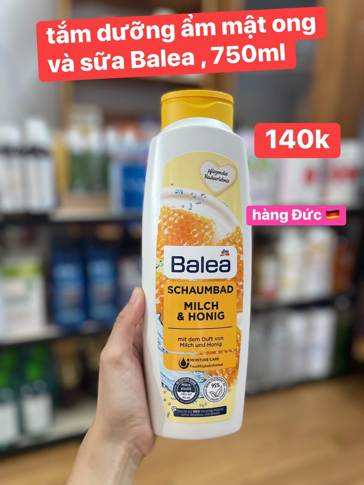 Sữa tắm mật ong và sữa Balea 750ml — ảnh chính