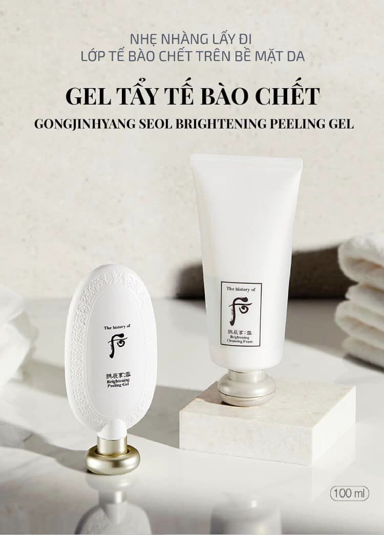 set Gel tẩy tế bào chết và srm  làm sáng da The History of Whoo Gongjinhyang Seol Brightening Peeling Gel  — ảnh chính