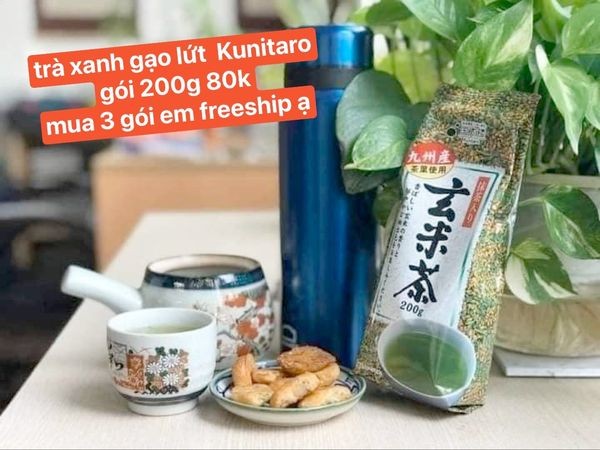 Trà xanh gạo lứt Kunitaro Nhật Bản 200g — ảnh chính