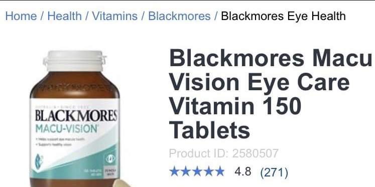 Viên bổ mắt Macu Blackmores — ảnh chính
