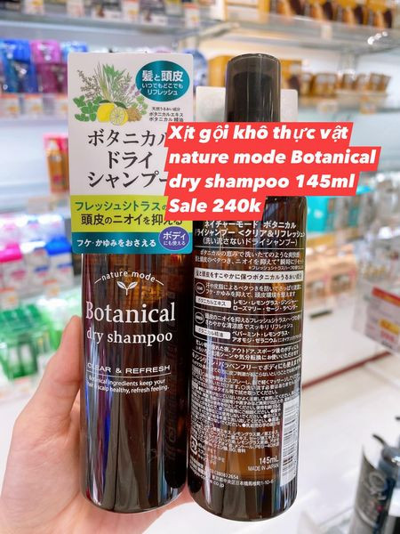 Xịt gội khô thực vật ature mode Botanical dry shampoo 145ml — ảnh chính