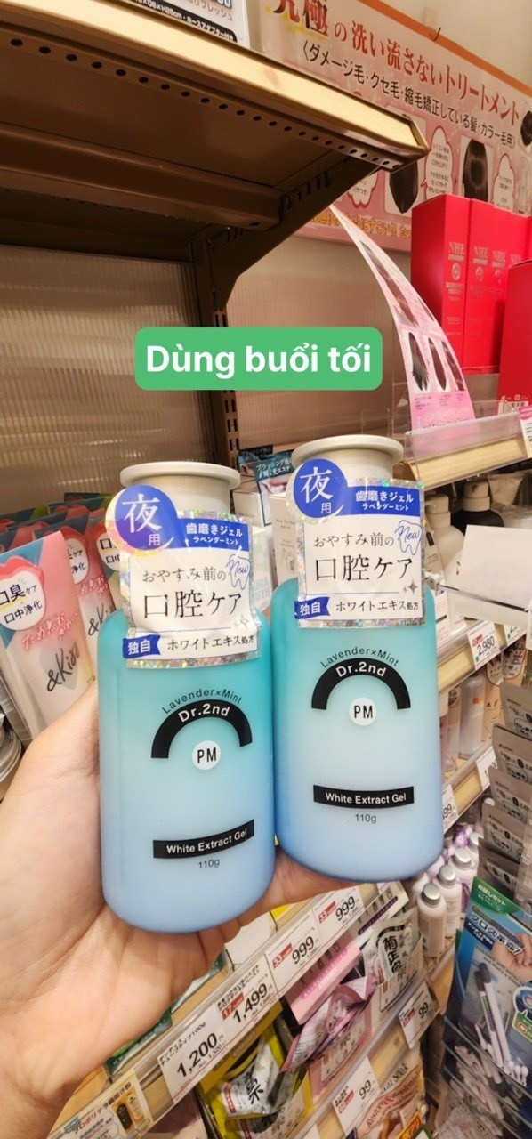 combo 2 chai kem đánh rắng sáng tối Dr.2ND White Extract Gel