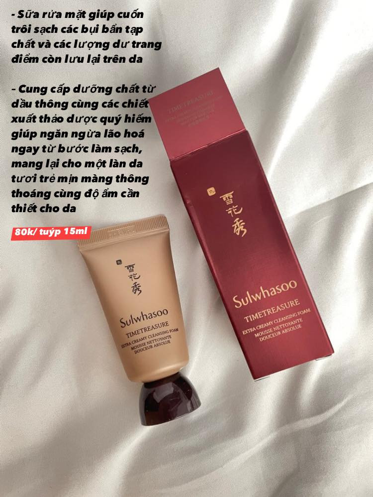 Sữa rửa mặt Sulwhasoo Timetreasure Extra Creamy Cleansing Foam — ảnh chính