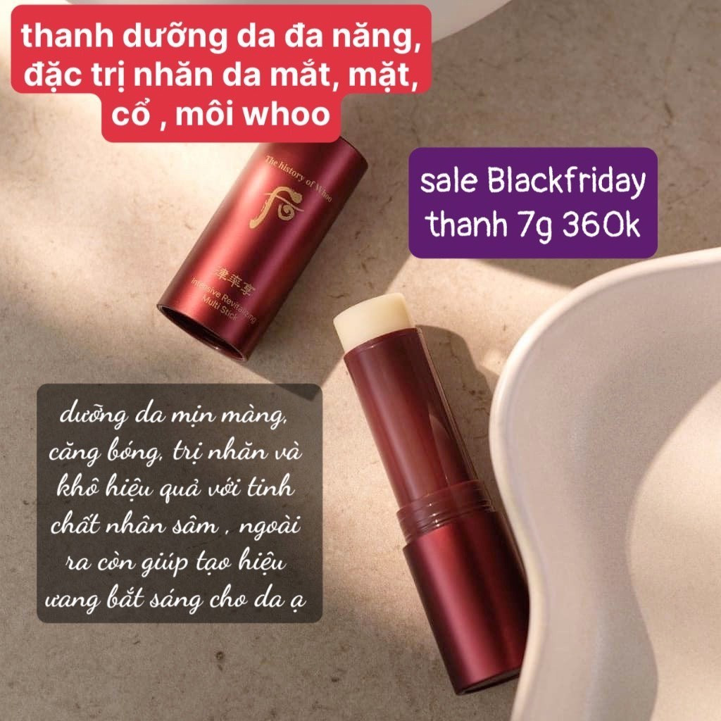 Thanh lăn dưỡng ẩm đặc trị nhăn  The history Whoo Jinyulhyang Intensive Revitalizing Multi Stick 7g — ảnh chính