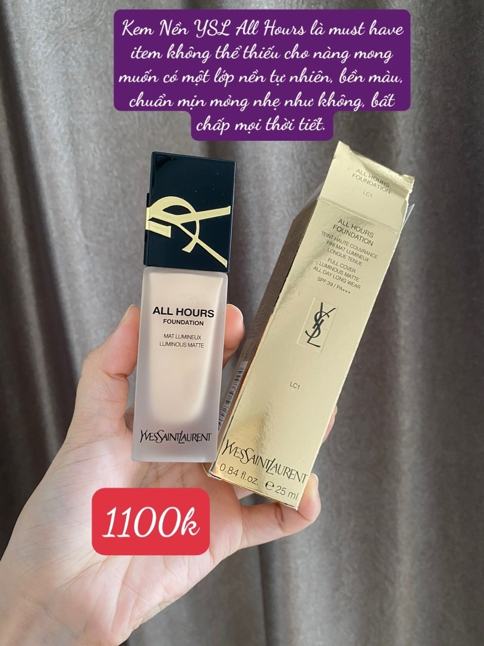 Kem Nền YSL All Hours Foundation Mat Lumineux Luminous Matt — ảnh chính