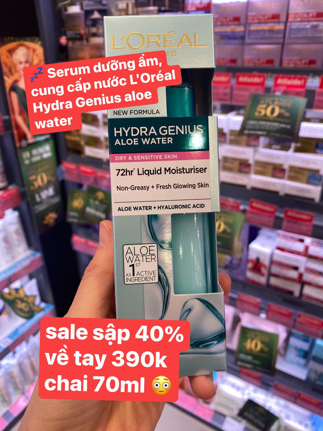 LAT-Tinh chất cấp nước L'Oréal Hydra Genius aloe water — ảnh chính