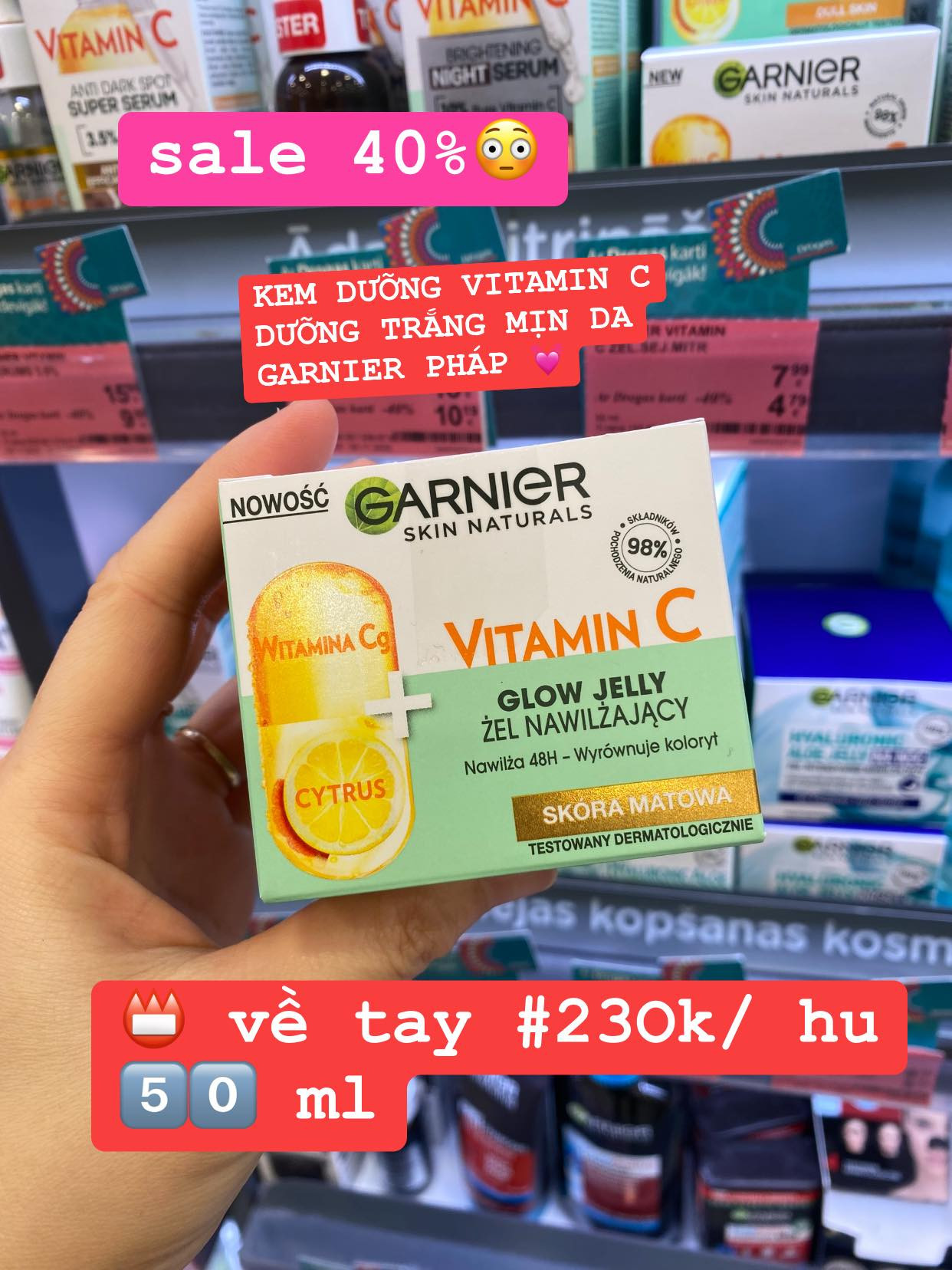 LAT-Kem dưỡng Garnier Vitamin C 50ml — ảnh chính