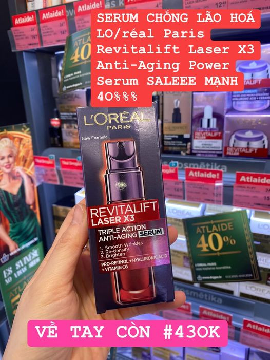 LAT-Tinh chất chống lão hóa Loreal Paris Revitalift Laser X3 Anti-Aging Power Serum — ảnh chính