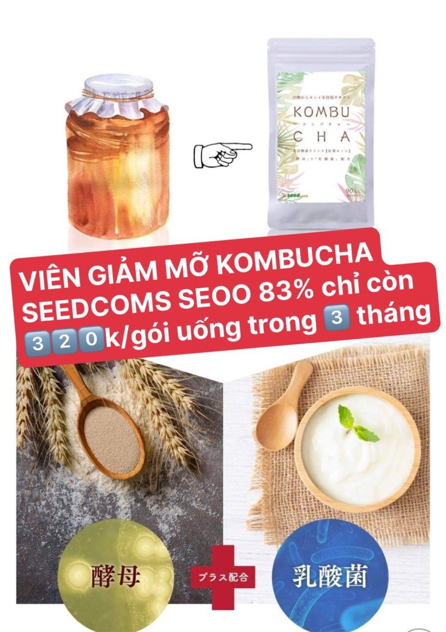 Viên giảm mỡ Kombucha Seedcoms 90 viên — ảnh chính
