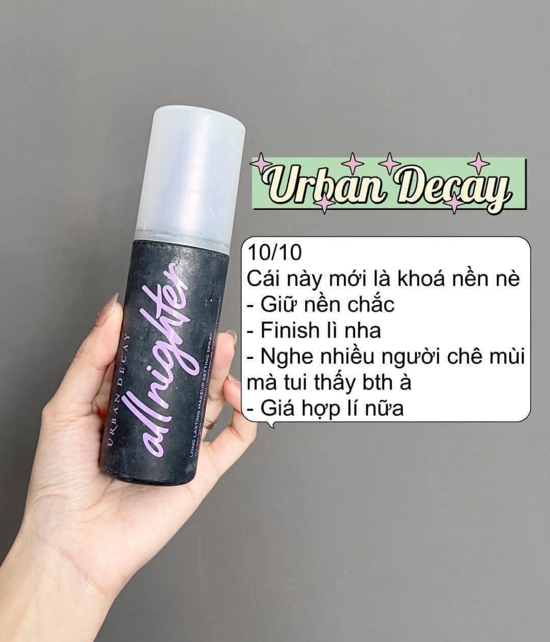 Xịt khoá makeup Urban Decay All Nighter Setting Spray 118ml