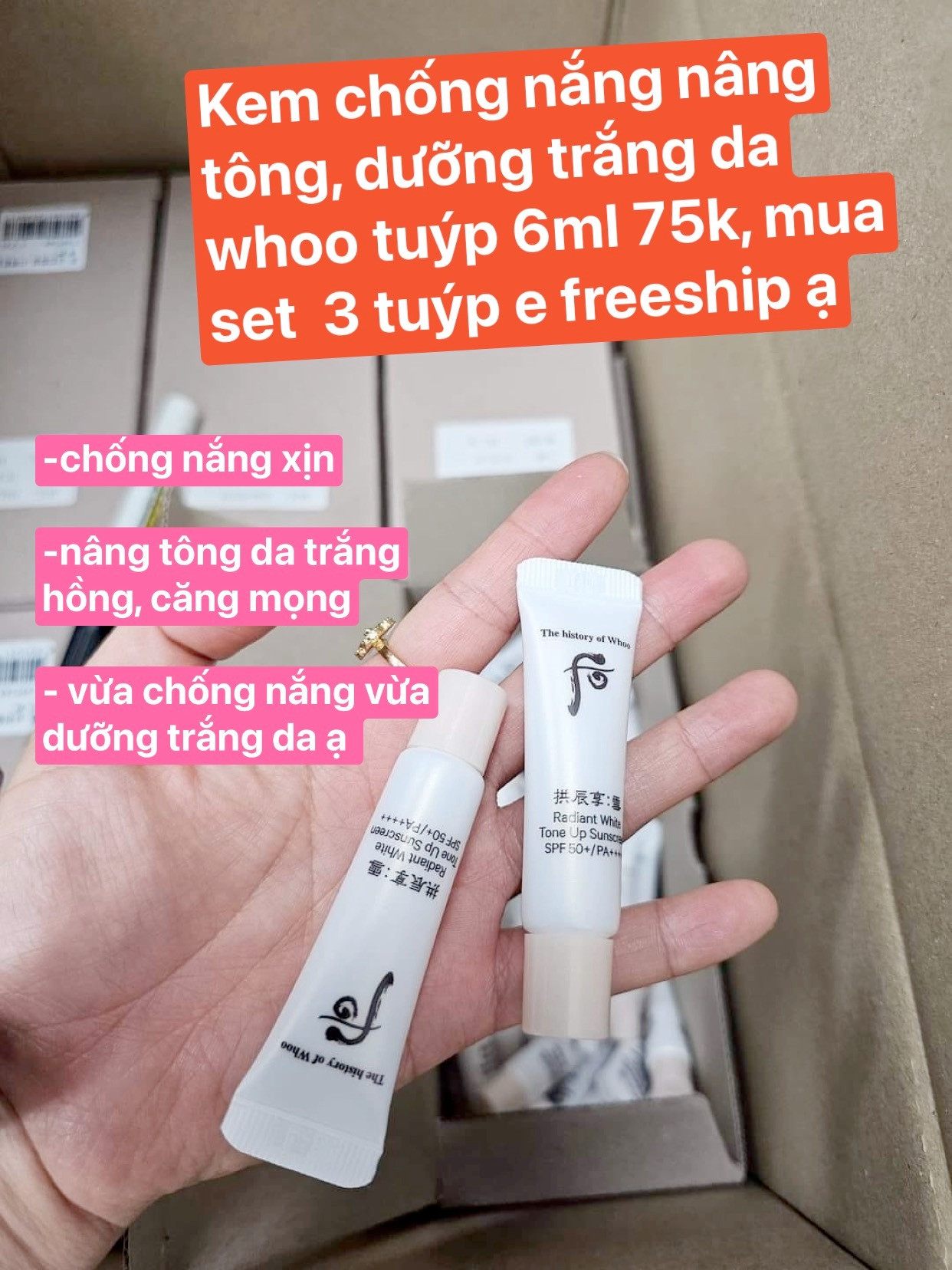 Kem chống nắng Whoo nang tone mini — ảnh chính