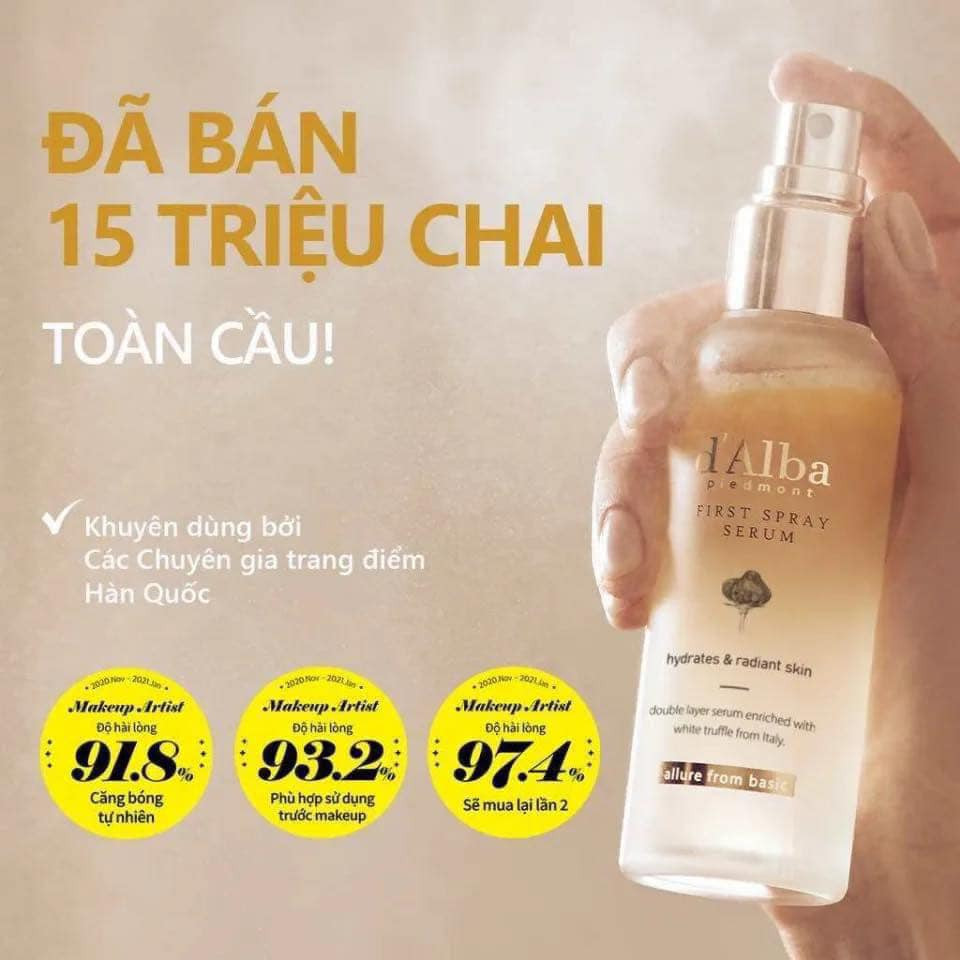 Xịt khoáng serum 2in1 D’Alba piedmont First Spray Serum 100ml — ảnh chính