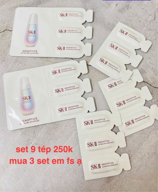 Set 9 ống tinh chất dưỡng trắng SK II Ultraura Essence — ảnh chính