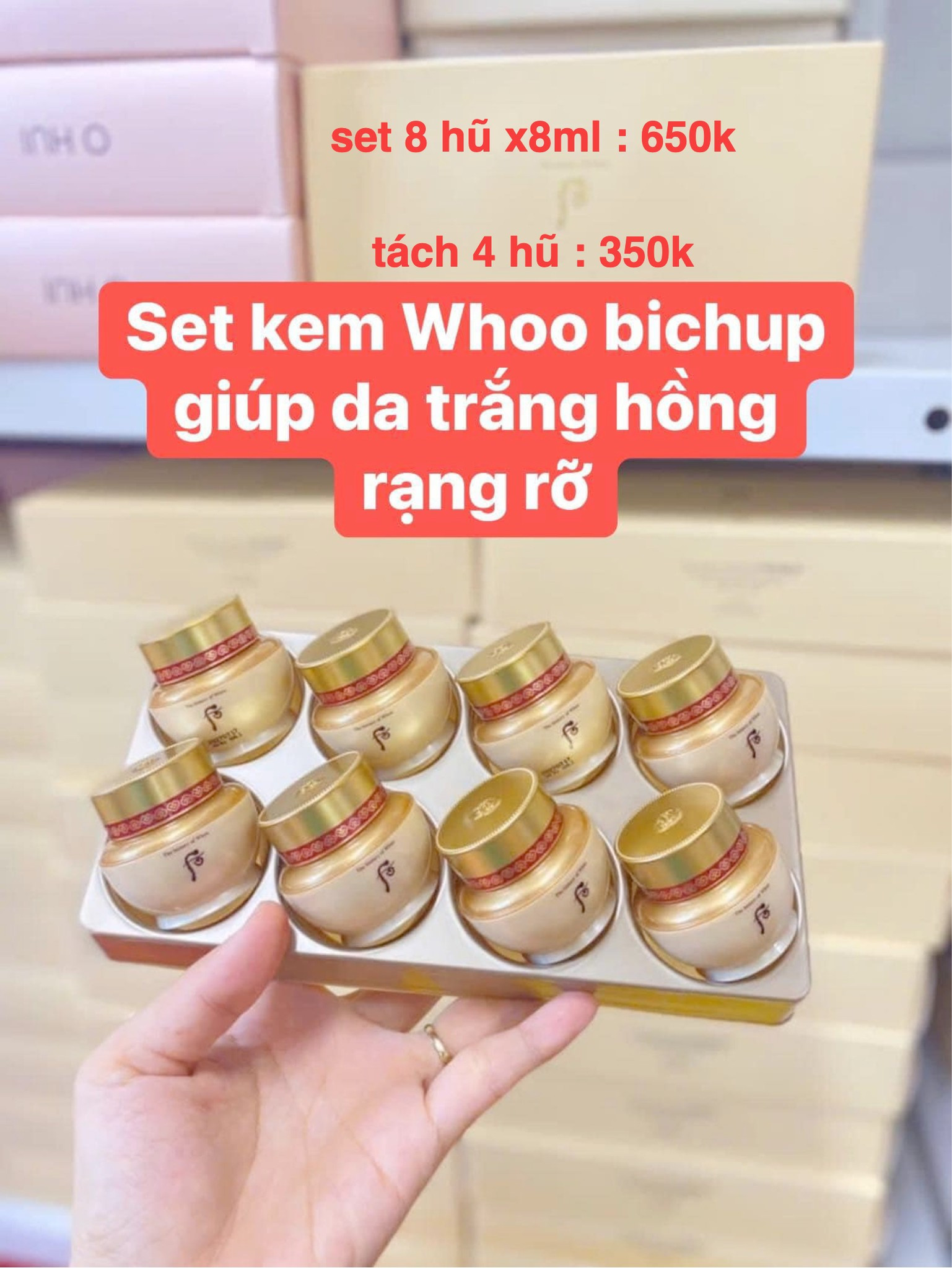 Set 8 hũ kem dưỡng tự nhuận Whoo Bichup Ja Yoon Cream — ảnh chính