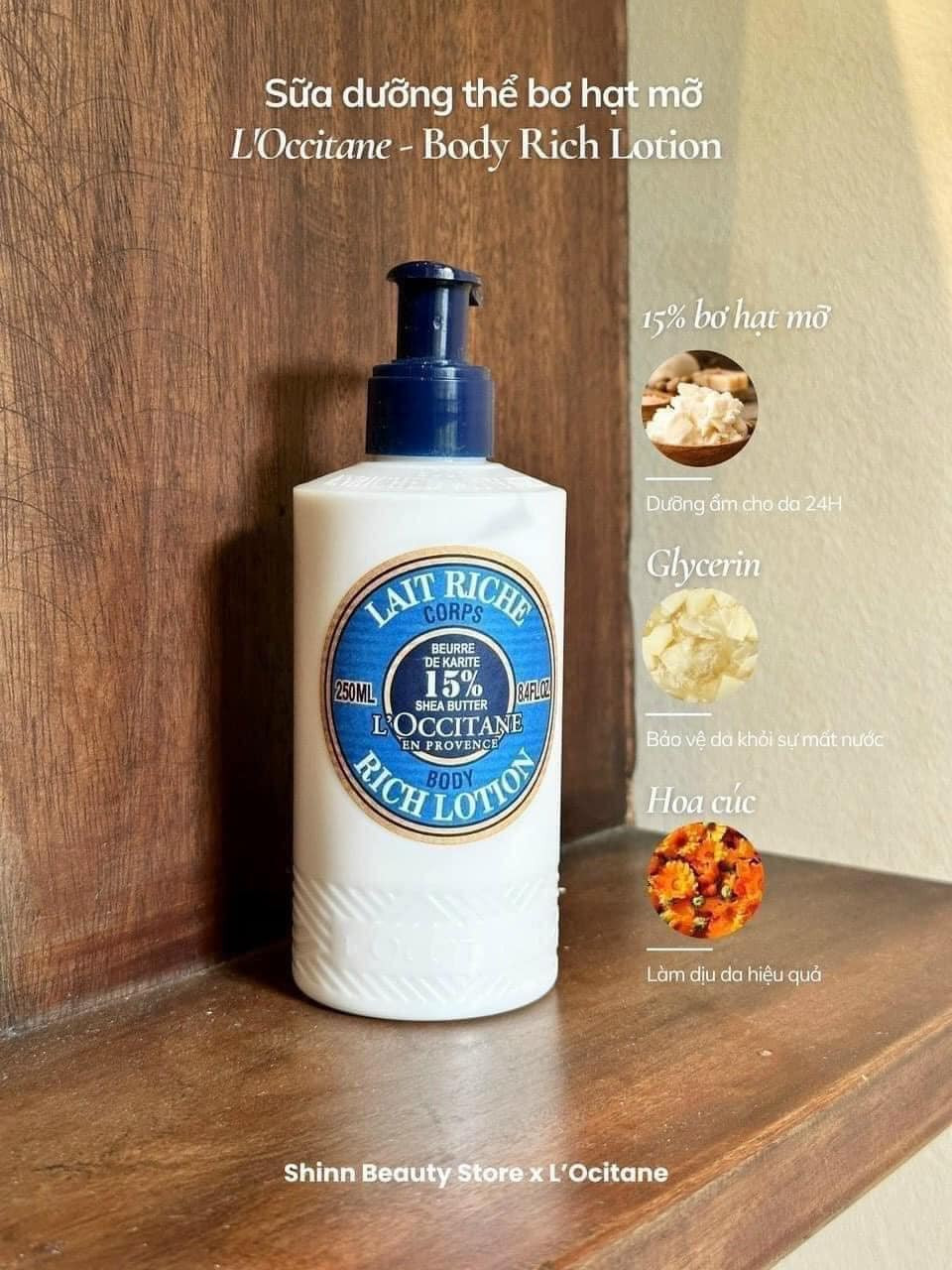Sữa Dưỡng Thể L'Occitane Lait Riche Rich Lotion — ảnh chính