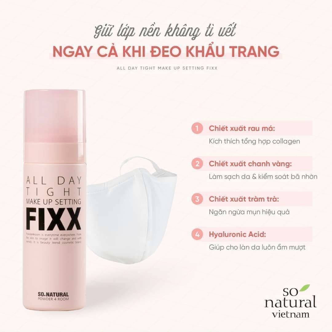 Xịt khóa nền make up All Day Tight Fixx 120ml