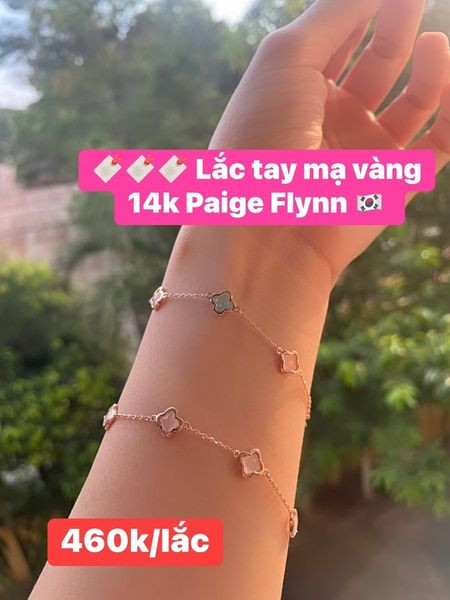 Lắc tay mạ vàng 14k Paige Flynn