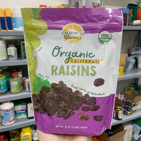 Nho khô hữu cơ California Raisins 907g