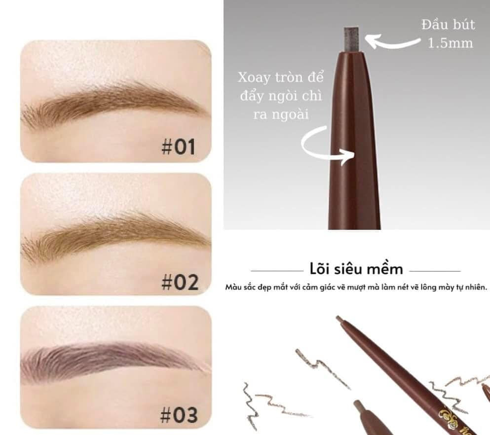 Chì kẻ mày Kissme Heroine Quick Eyebrow — ảnh 2