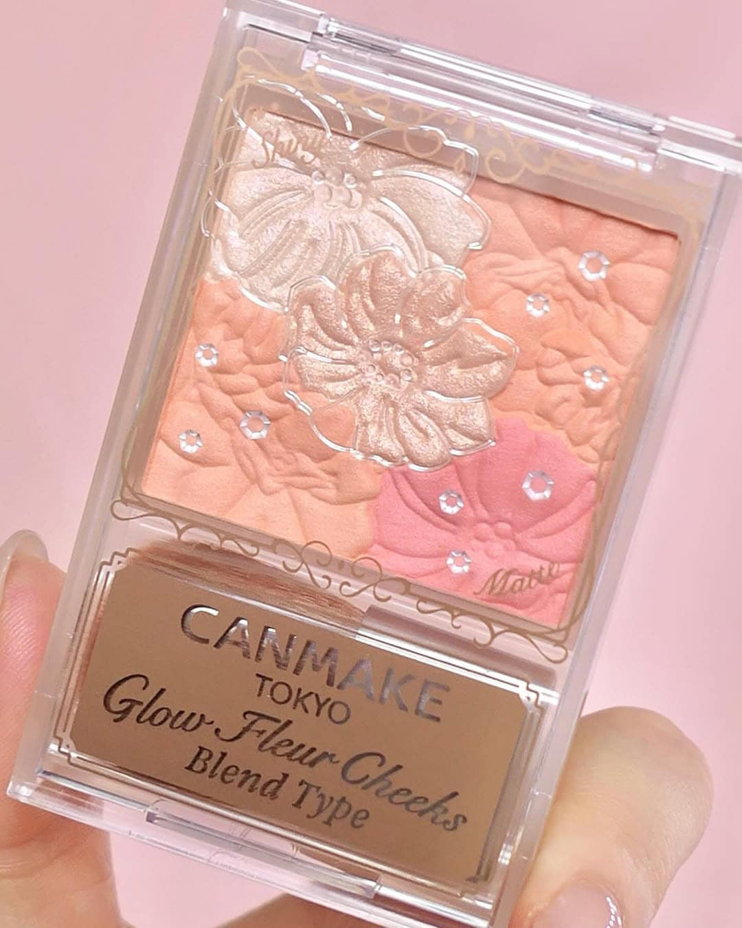 Má hồng Canmake Glow Fleur Cheeks B01 Cotton Coral — ảnh chính