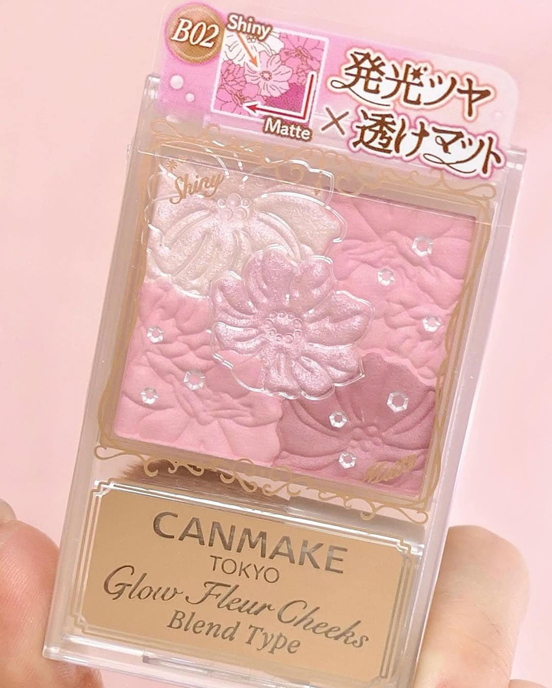 Má hồng Canmake Glow Fleur Cheeks Bo2 Rose Ballerina — ảnh chính