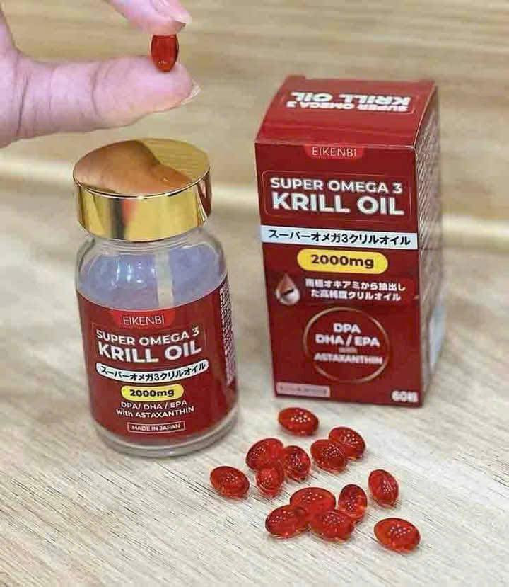 Dầu nhuyễn thể Super Omega 3 Krill Oil 2000mg Eikenbi Nhật Bản — ảnh chính