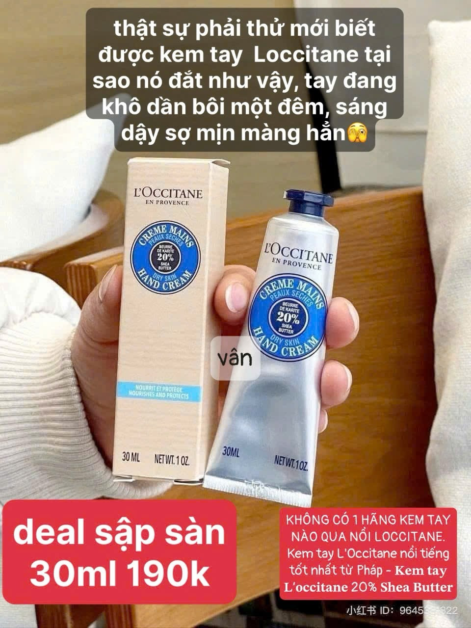 Kem tay L'Occitane Shea Butter tuýp 30ml — ảnh chính