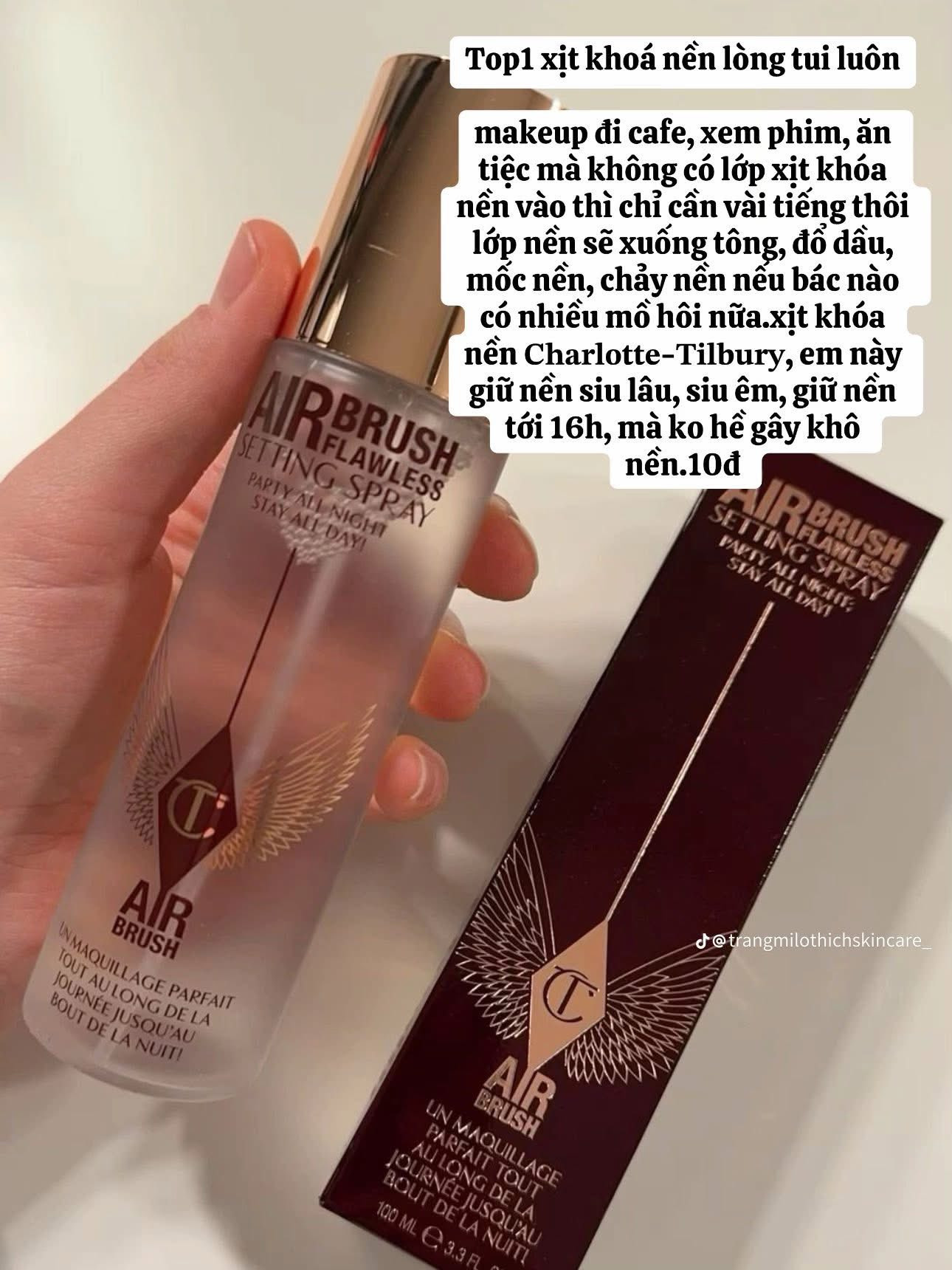 Xịt Khóa Nền Charlotte Tilbury Airbrush Flawless Setting Spray 100ml