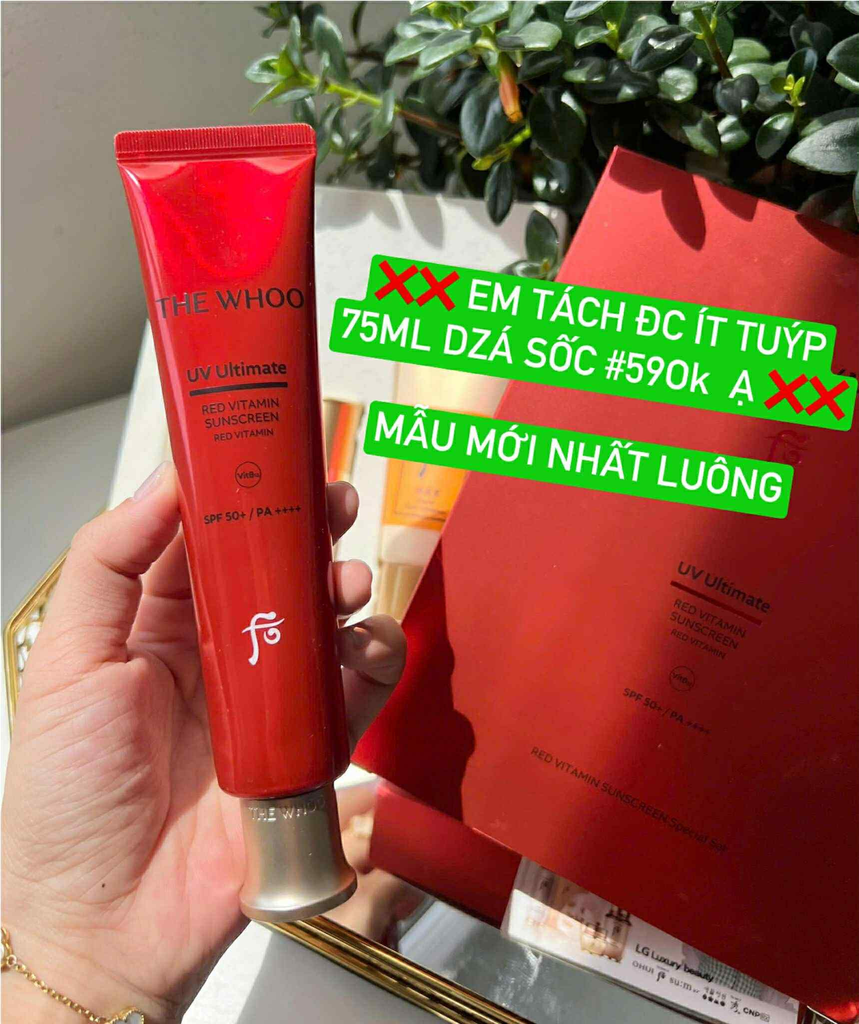 Kem chống nắng The Whoo UV Ultimate Red Vitamin Sunscreen SPF50+/PA++++ 25ml — ảnh chính