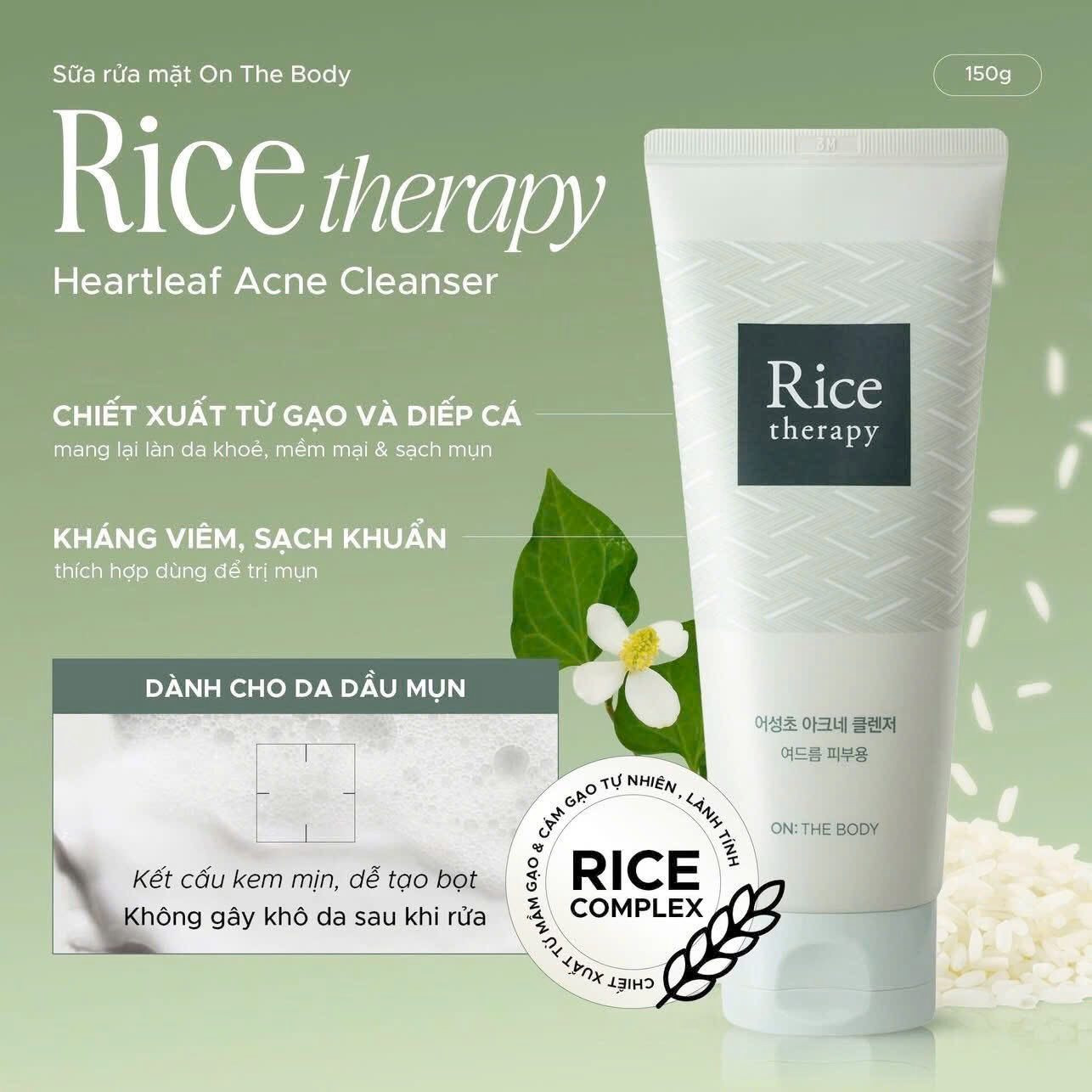 Sữa rửa mặt Rice Therapy — ảnh chính