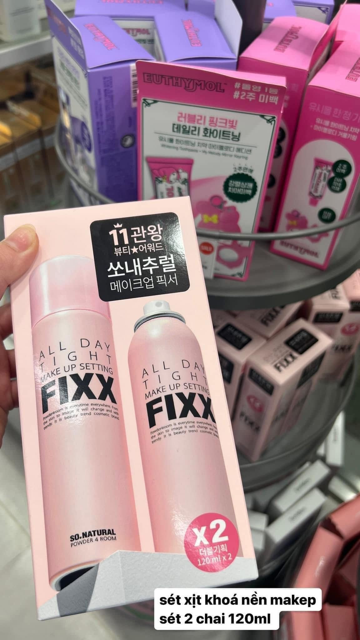 Set 2 chai xịt khóa nền So Natural All Day Tight Make Up Setting Fixx