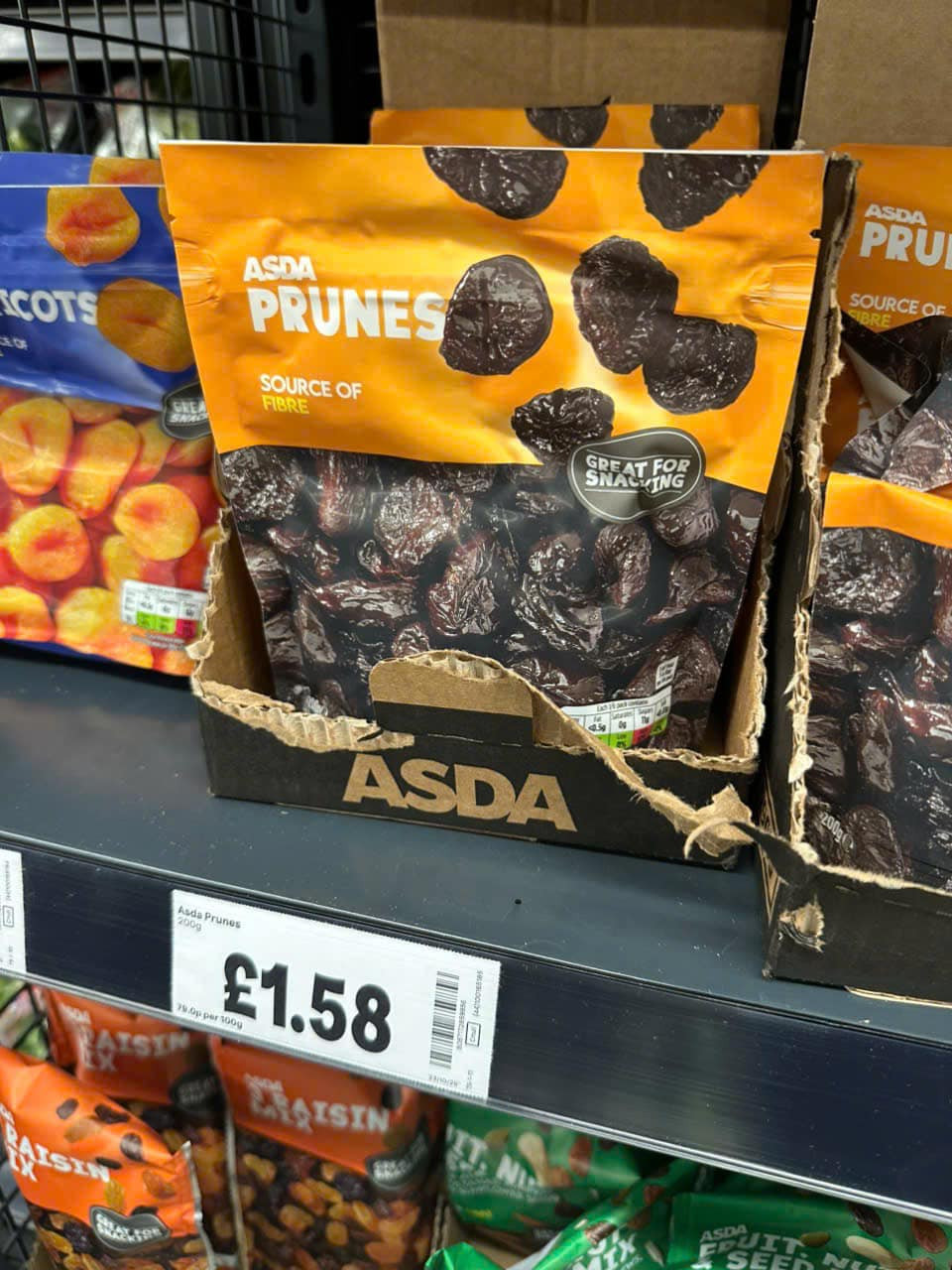 Mận sấy khô ASDA Prunes 200g