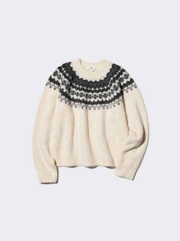 Áo len Uniqlo Fluffy Fairisle Sweater