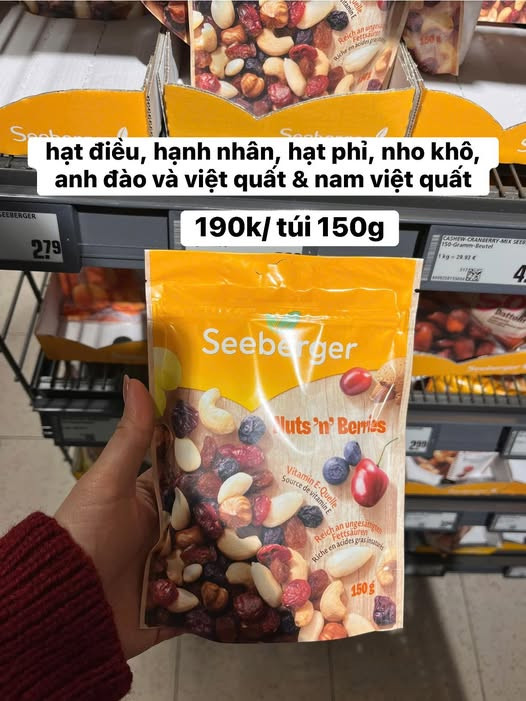 Hạt mix Seeberger Nuts n Berries 150g